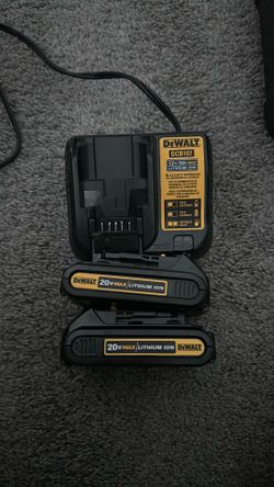 Dewalt charger and batteries