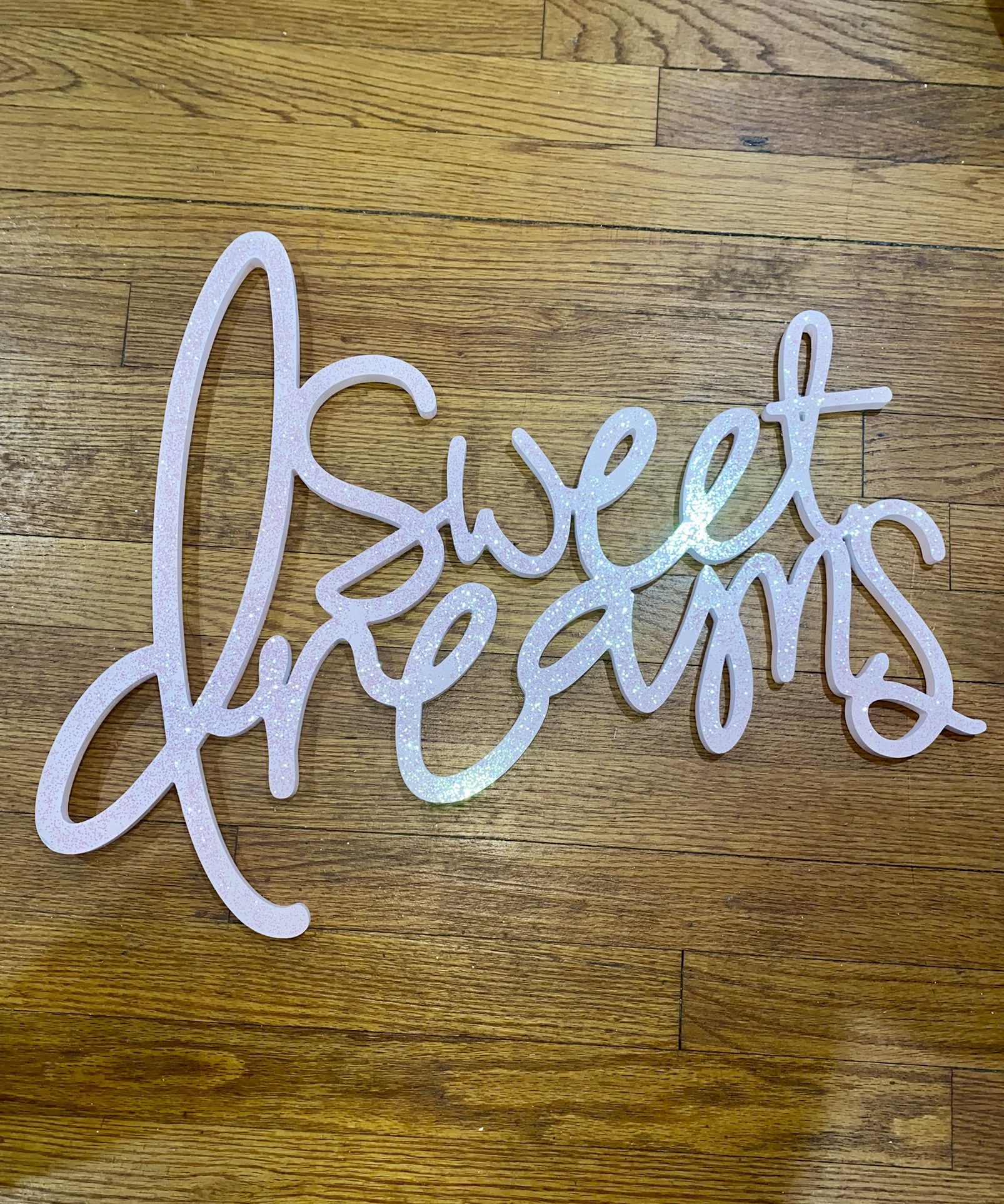 Sweet Dreams" Glitter Wall Decor Sign