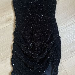 Mini Black Dress Strapless