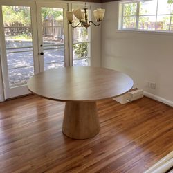 New 60” Round Wooden Dining Table - Free Delivery ✅ Round Oak Dining Table 