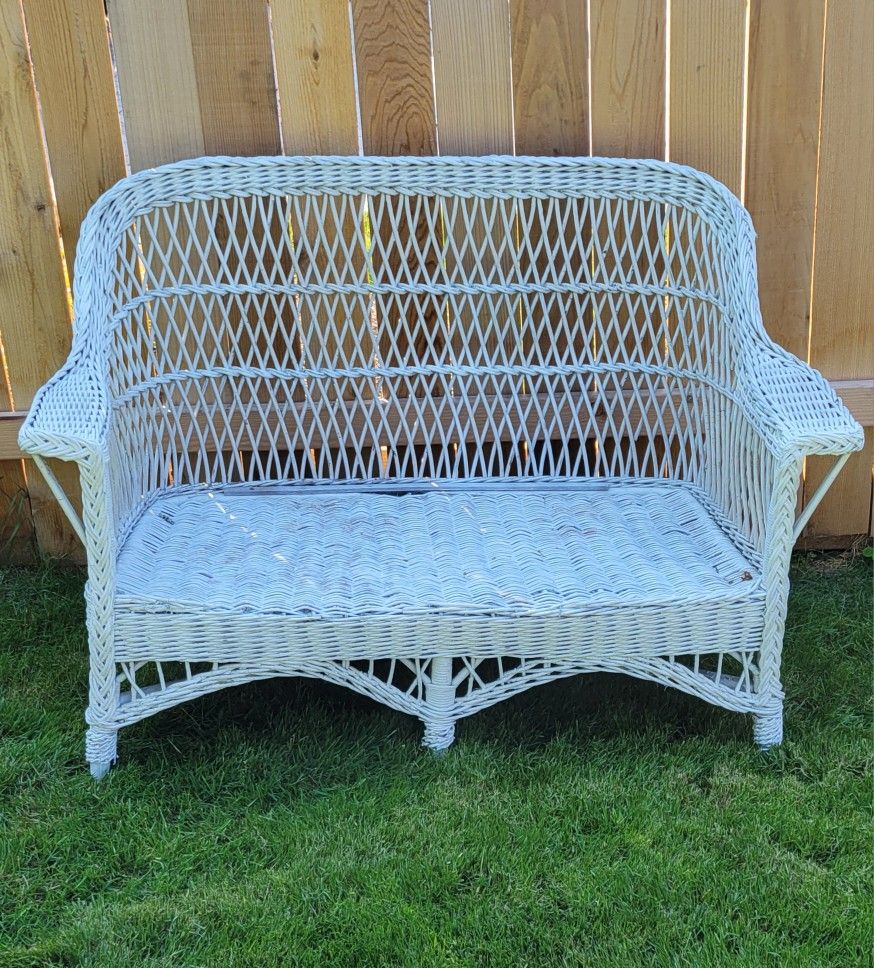 Wicker Settee