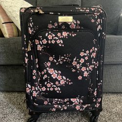 Jessica Simpson Floral Spinner Suitcase 27” Checked Luggage