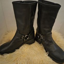 Charles David Black Leather Micki Harness Women’s Boots Size EU 39/ US 8.5