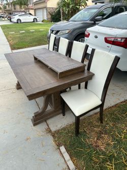 Wood table and chairs