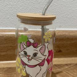 Aristrocats Marie Cat Glass Cup