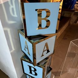 Blue And Pink Baby Cubes For Party Rental 