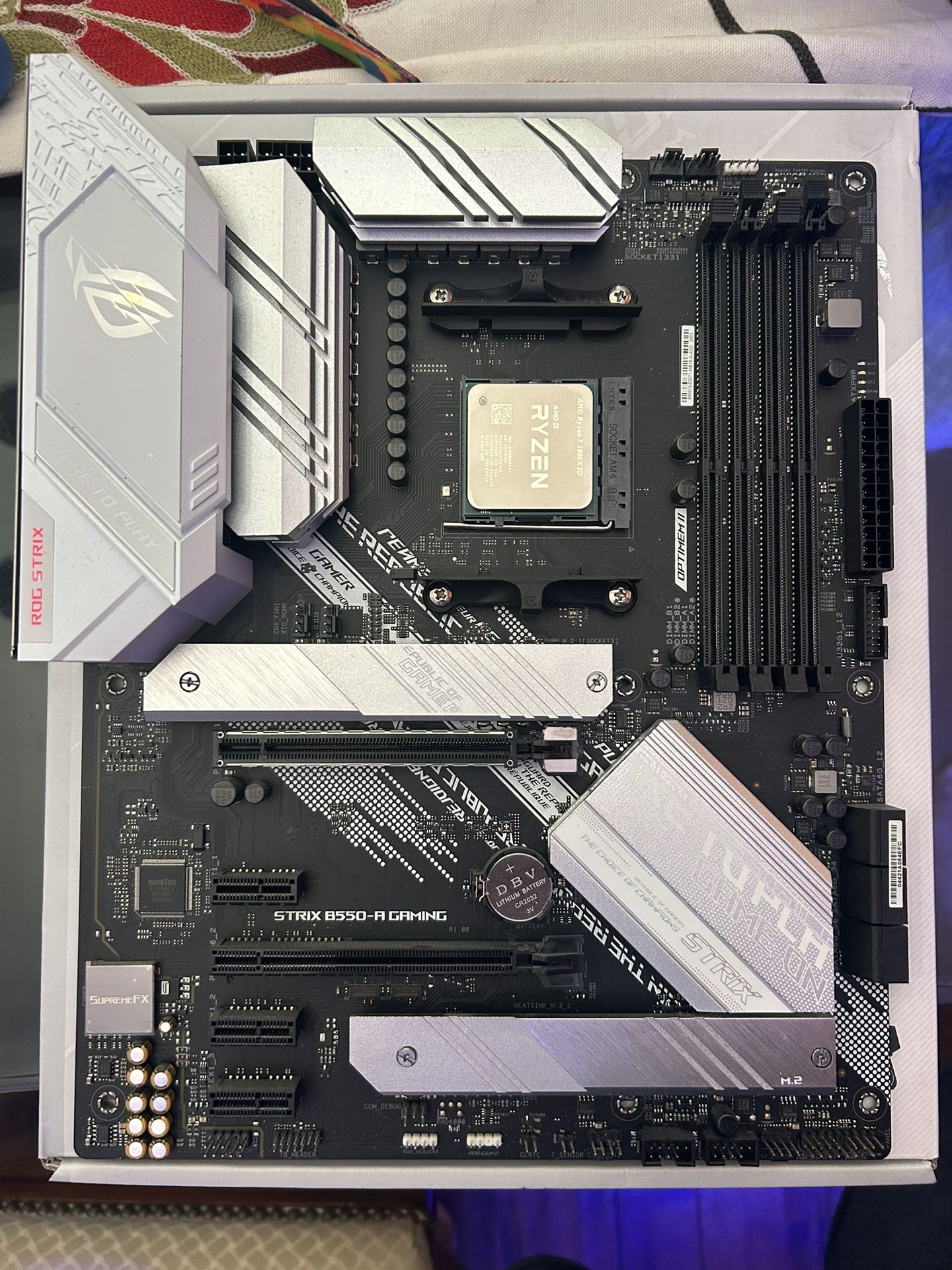Ryzen 7 5800x3d + ROG Strix B550 Motherboard + Gskill 16 Gb RAM