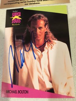 Michael Bolton Autographed Card with COA