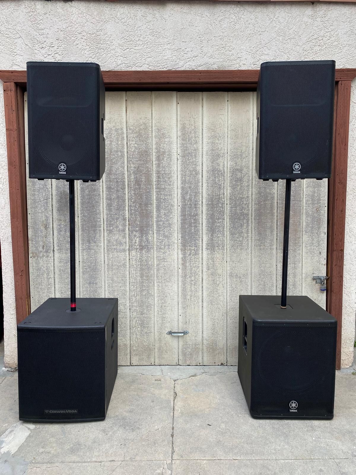 YAMAHA DXR-15 SPEAKERS+ BOTTOMS BASS