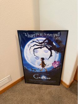 Coraline poster with frame