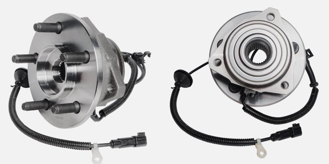 Pair 513176 & 513177 Front Wheel Bearing Hub Assemblies Compatible with 2002-2007 Jeep Liberty, Driver & Passenger Side, 5 Lug w/ABS