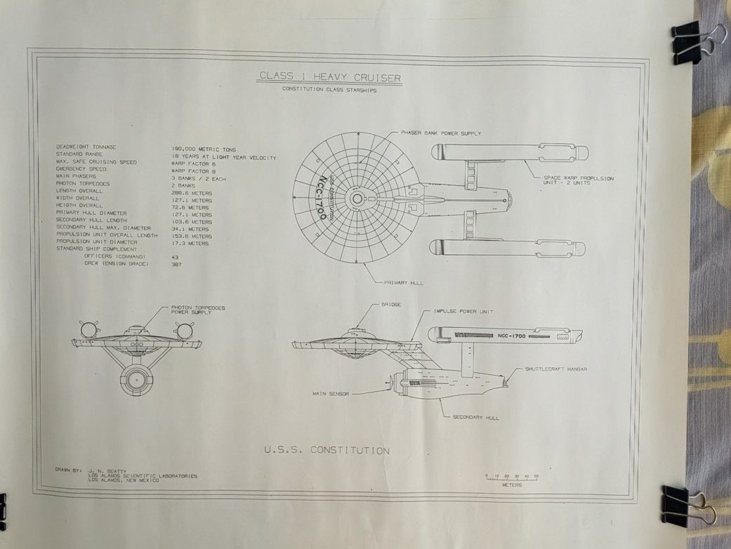 Star Trek Enterprise and Constitution blueprint