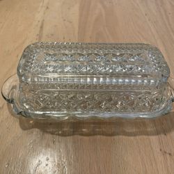 Crystal Butter Dish With Cover