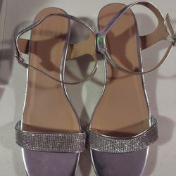 Davids Bridal silver heels