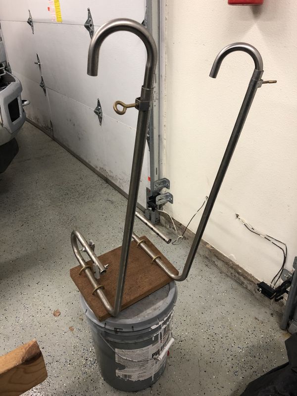 Inflatable boat motor mount. Well made stainless steel and thick