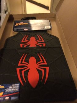 Spiderman 4 Piece Set Rubber Car Floor Mats