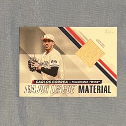 Carlos Correa Game Used Bat Card Topps