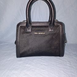 Vera Bradley Natalie Cross Body Calf Skin Leather Bag, Black