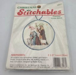 Dimensions Christmas Stitchable Counted CrossStitch OrnamentKit Shepherds 8322-3