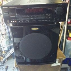 SANSUI SURROUND STEREO RECEIVER AND VELODYNE DLS-R SERIES SUBWOOFER