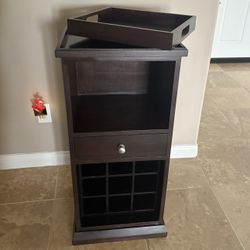 Bottle Cube Wine Organizer Side Table Drawer Wine Cabinet