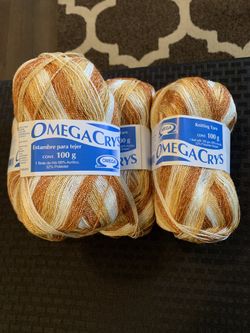 Estambre Cristal,línea omega, Color277 Avellana Matizado 100 Gramos…