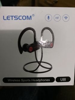 Wireless Sports Headphones Bluetooth (open box) new never used