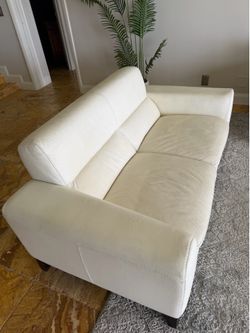 White Leather Sofa