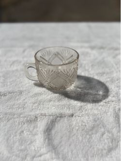 Vintage Pressed Glass Mini Teacup / Child’s Tea Cup