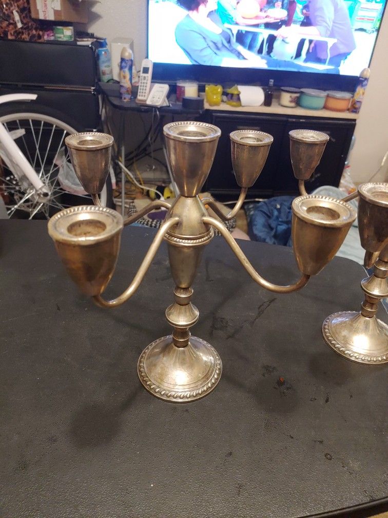 DUCHIN STERLING SILVER 4 ARM 5 LITE CANDLESTICK CANDLEABRA