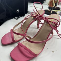 Pink Laced Heels
