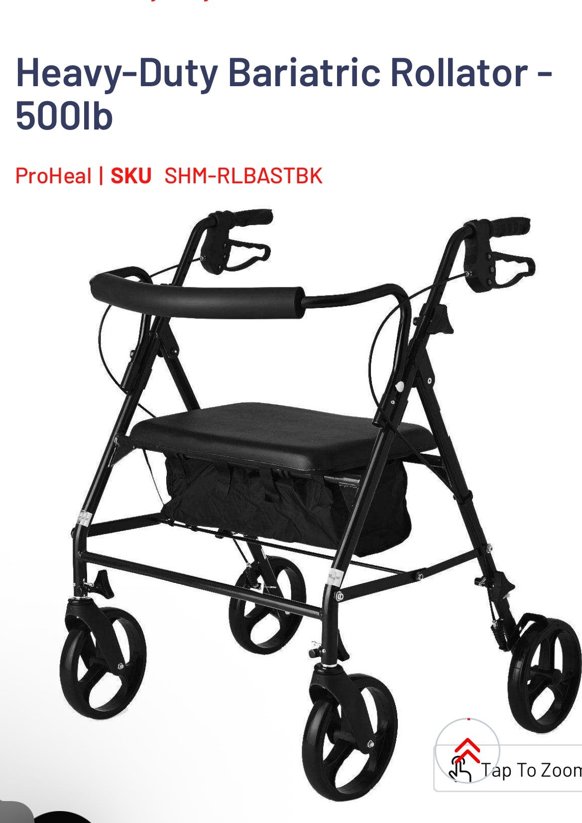Heavy-Duty Bariatric Rollator