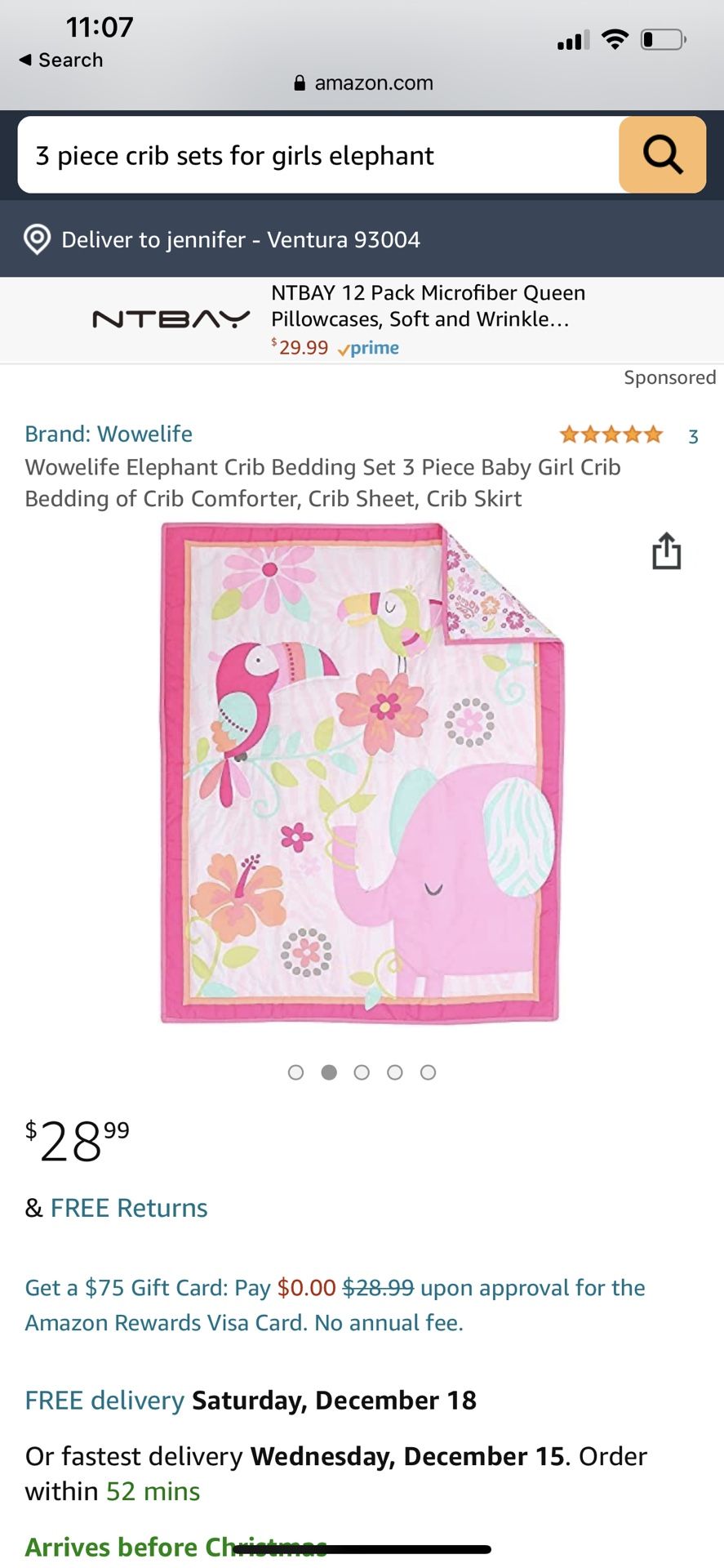Baby Girl Crib Set