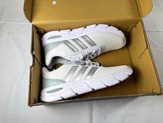 adidas Cloudfoam Flex Lace Up Low Top Mesh Sneakers White/Gray JS4891