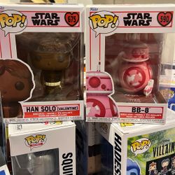 Han Solo And Bb Eight Valentine Set Funko Pops