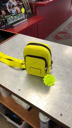 1003 Coach CL410 Track Pack Crossbody Bag Yellow 591960