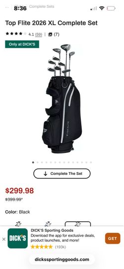 Man’s golf set of clubs