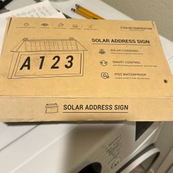 Solar Address Sign