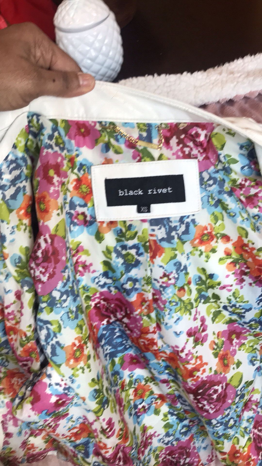 Off-White faux leather jacket