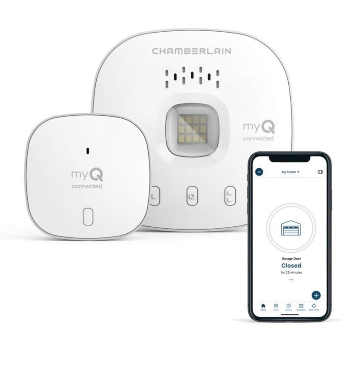 Chamberlain - MyQ Smart Garage Control Wireless Garage Hub and Sensor - White
