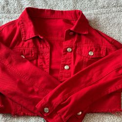 Red Jean Jacket!