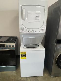 GE Electric Dryer Combo in White