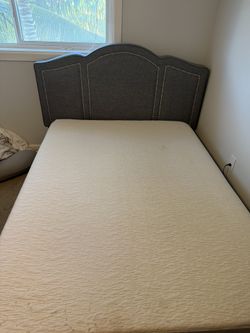 Queen mattress and headboard