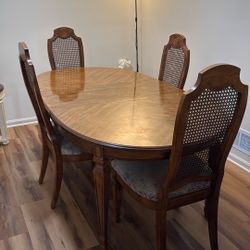 Walnut Dining Table With 4 chairs