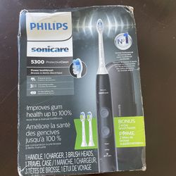 Philips Sonicare ProtectiveClean 5300 Rechargeable Electric Power Toothbrush, Black, HX6423/34