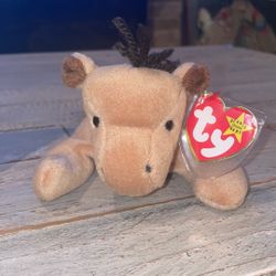 Rare & Authentic TY Beanie Baby “Derby” Horse with P.V.C pellets