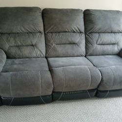 Ashley Furniture 3- Seater Grey Recliner Couch