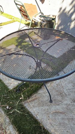 Metal patio table