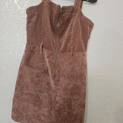Bear Brown Overall Dress