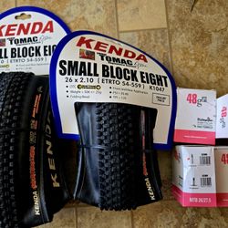 Kenda Small Block 8 Kevlar Folding 26 X 2.1 Mtb Tires TPU Tubes New
